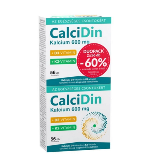 Calcidin kalcium 600 mg duopack, 2 X 56 db