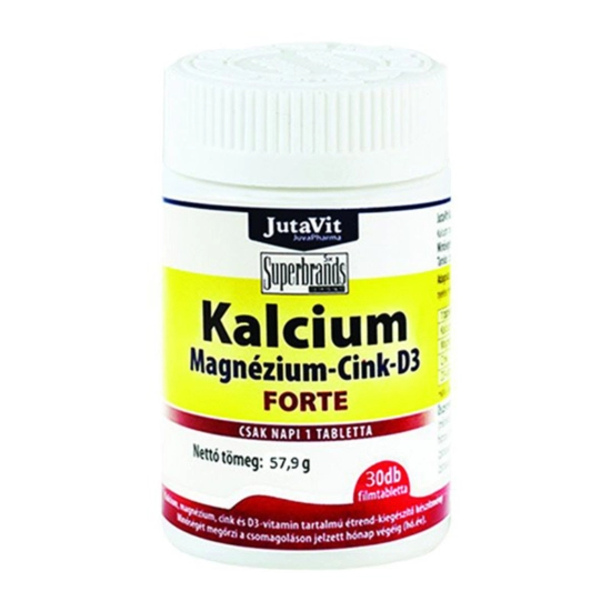 JutaVit Kalcium-Magnézium-Cink-D3 tabletta, 30 db