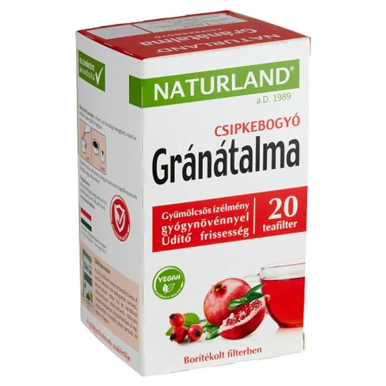 Naturland Gyümölcstea gránátalmával és csipkebogyóval filteres, 20x2g