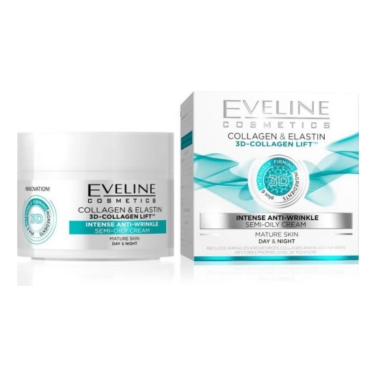 Eveline 3d Collagen Intenzív Ránctalanító Arckrém, 50 ml