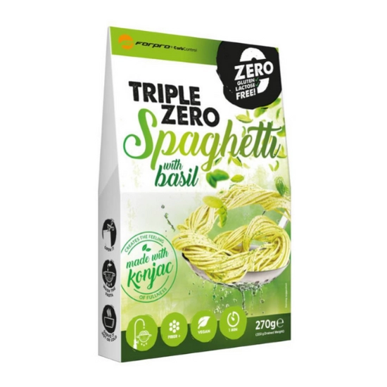 Forpro triple zero pasta spaghetti bazsalikomos, 270 g