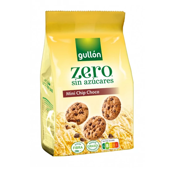 Gullón mini chip choco zero keksz csokoládé darabkákkal, édesítőszerrel, 75 g