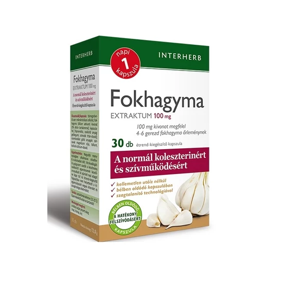 Interherb fokhagyma extraktum kapszula 100 mg, 30 db