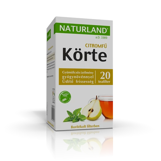 Naturland Gyümölcstea körte citromfű filteres, 20x2g