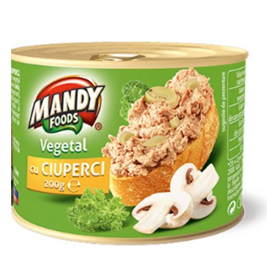 Mandy növényi pástétom, 200 g - gombás