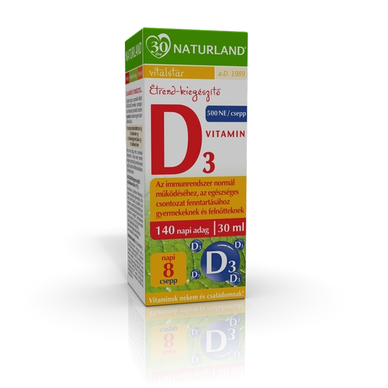 Naturland d3-vitamin csepp, 30 ml