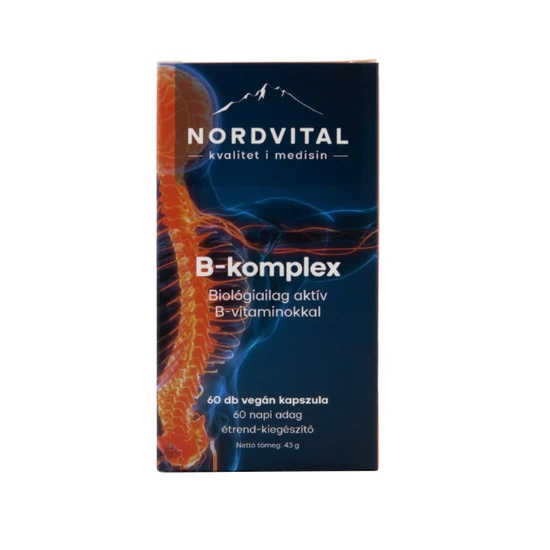 Nordvital b-komplex vegán kapszula, 60 db