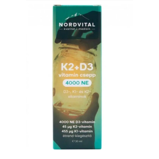 Nordvital d3+k2-vitamin csepp 60 adag, 30 ml
