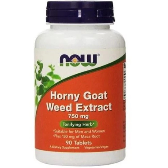 Now Hornygoat Weed Extract püspöksüveg kivonat Macagyökérrel 750mg 90db 