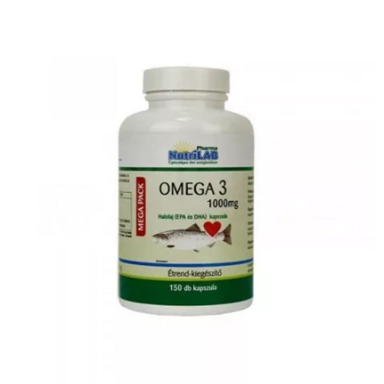 Nutrilab omega 3 1000 mg halolaj (epa És dha) kapszula, 150 db