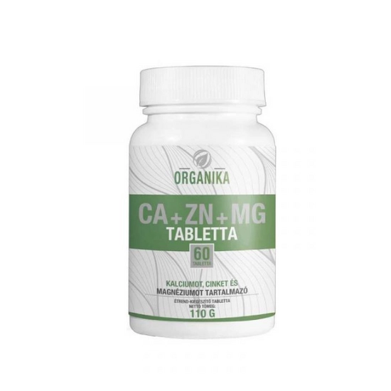Organika ca+zn+mg tabletta, 60 db