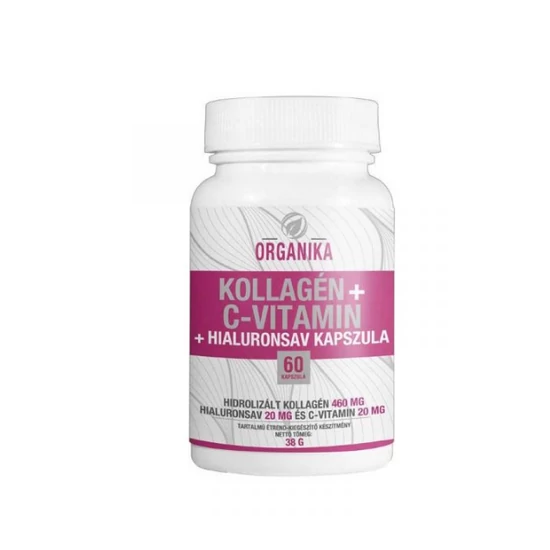 Organika kollagén+c vitamin+hialuronsav kapszula, 60 db