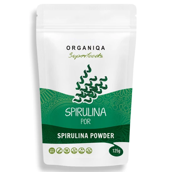 Organiqa Bio Spirulina alga por, 125 g