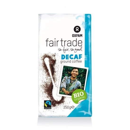Oxfam bio fair trade koffeinmentes őrölt kávé, 250g