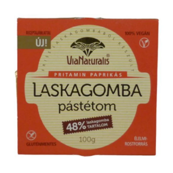 Via Naturalis laskagomba pástétom pritamin paprikás, 100 g