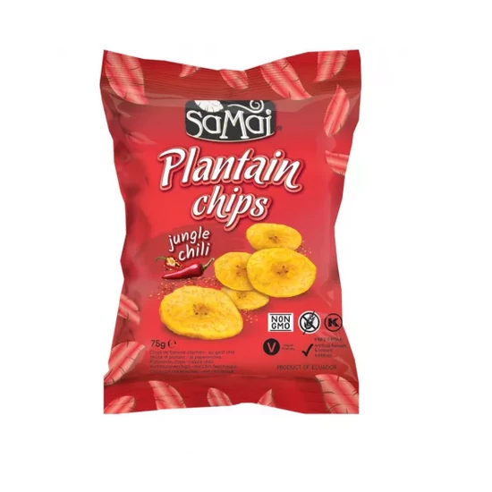 Samai Plantain főzőbanán chips csípős chili, 75 g