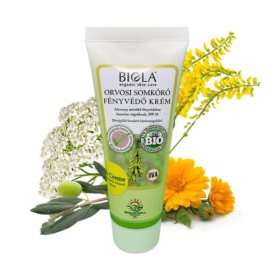 Biola bio Orvosi somkóró fényvédő krém SPF10 Sötét, 75 ml