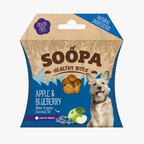 Soopa healthy bites vegán jutalomfalat alma és kékáfonya, 50 g