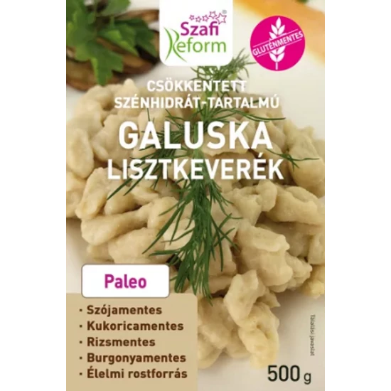 Szafi Reform Csökkentett szénhidrát-tartalmú galuska lisztkeverék (gluténmentes), 500 g