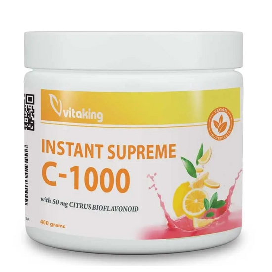 Vitaking C-vitamin por bioflavonoidokkal szeder ízesítéssel, 400g