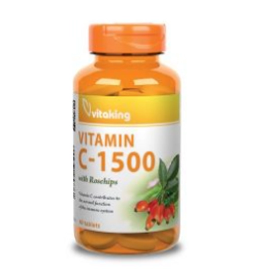 Vitaking C-vitamin 1500 mg tabletta csipkebogyóval, 60 db