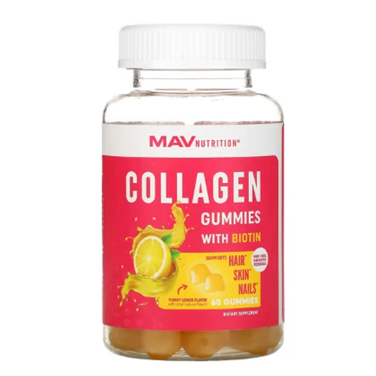 MAV Nutrition Kollagén gumivitamin biotinnal, 60db