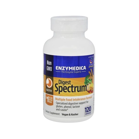 Enzymedica Digest Spectrum enzimkeverék kapszula ételintoleranciára, 120db