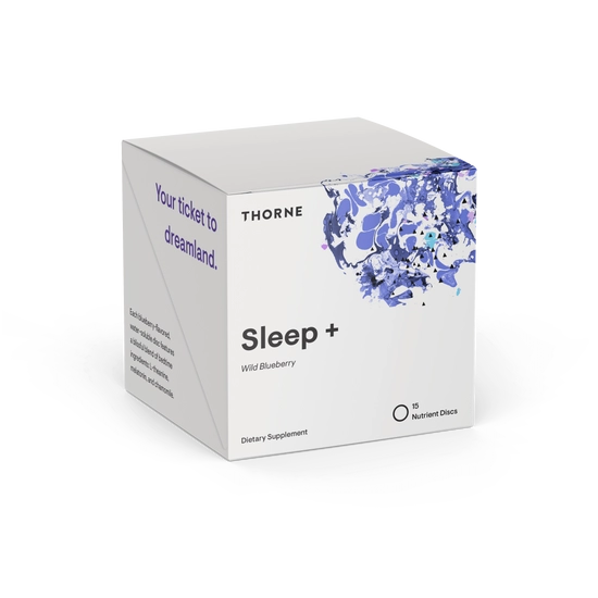 Thorne Sleep +, nyugodt alvás, áfonya ízű korong, 15 db