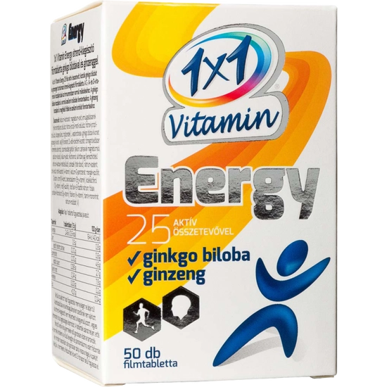 1x1 Vitamin Energy tabletta ginkgo bilobával és ginzenggel, 50 db