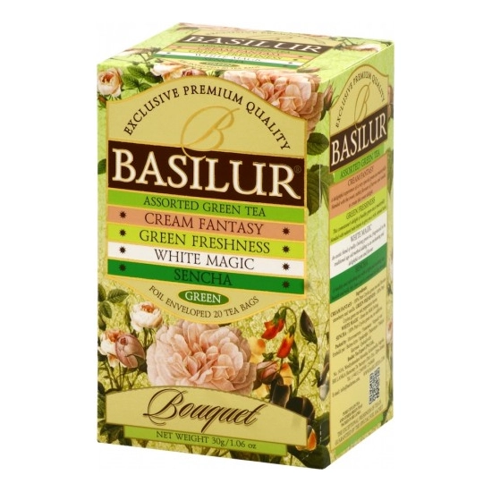 Basilur Bouquet Assorted filteres zöld tea válogatás, 20 filter  - 70197