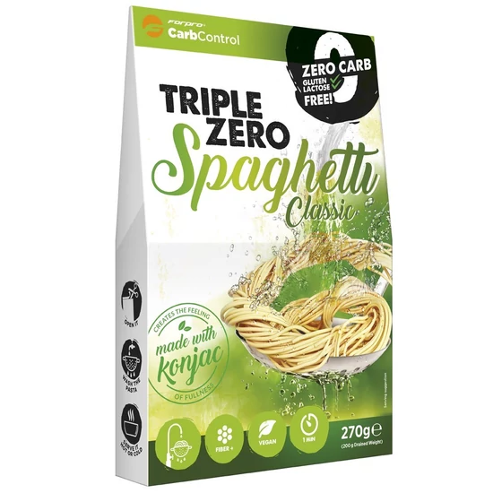 Forpro zero kalóriás tészta - spaghetti cukor/zsír/laktóz/glutén/szójamentes 270 g