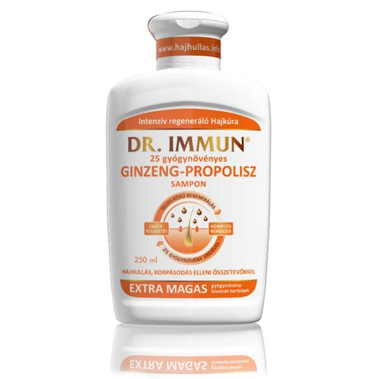 Dr. Immun luxus hajsampon ginzeng-propolisz, 250 ml
