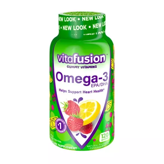 Vitafusion Omega-3 EPA DHA gumivitamin, bogyós gyümölcs-limonádé, 120db