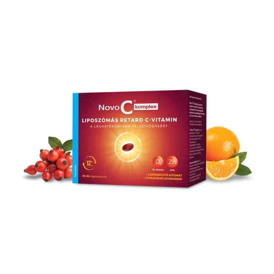 Novo C Komplex Liposzómás retard C-vitamin + D3 + Cink, 90 db