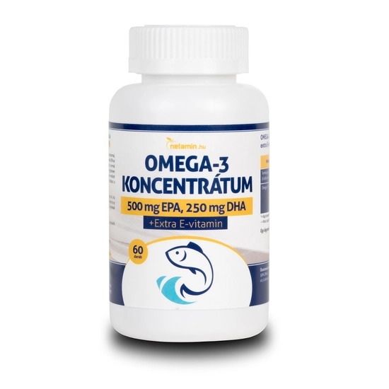 Netamin Omega-3 KONCENTRÁTUM extra E-vitaminnal, 60 db