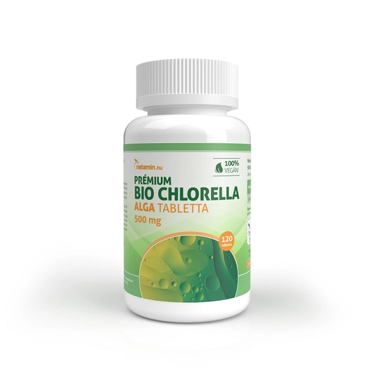 Netamin Prémium Bio Chlorella alga tabletta, 120 db