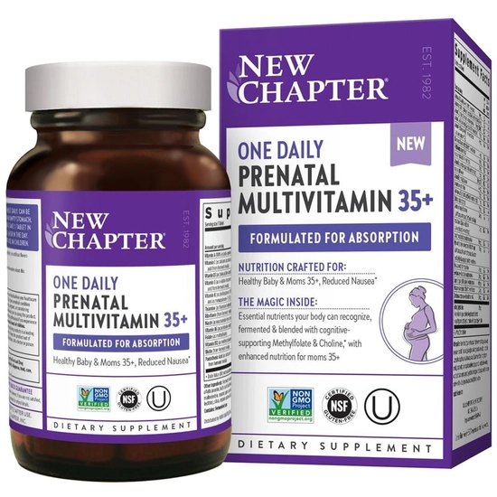 New Chapter Prenatal Multivitamin Prenatális támogatás 35 év feletti nőknek, 30 db