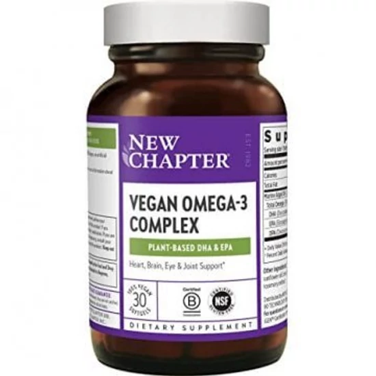 New Chapter Vegán Omega-3 Komplex, 30 db