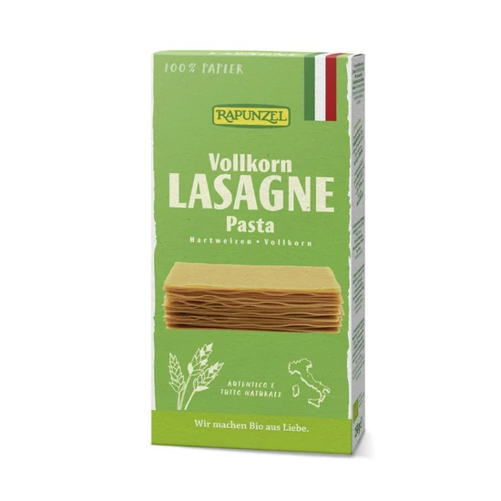 Rapunzel bio teljes kiőrlésű lasagne tészta, 250 g