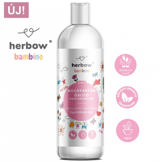 Herbow bambino 2in1 mosóparfüm öblítő koncentrátum gyümölcsös kert 1000 ml