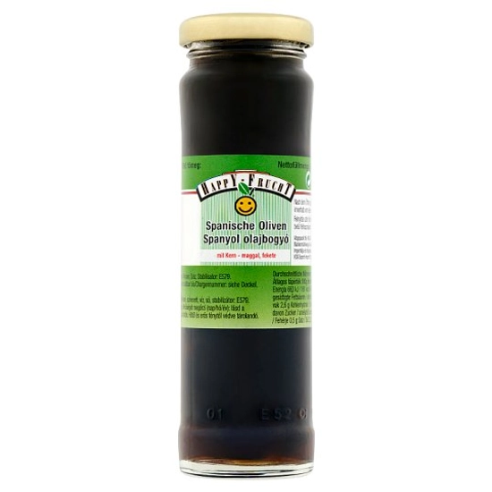 Happy Frucht spanyol fekete olajbogyó maggal 140 g