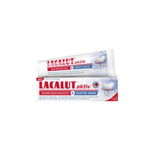 Lacalut aktiv gum protection &amp; gentle white fogkrém 75 ml