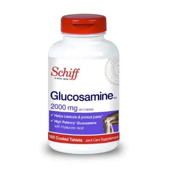 Schiff Glucosamine tabletta hialuronsavval 2000 mg, 150 db
