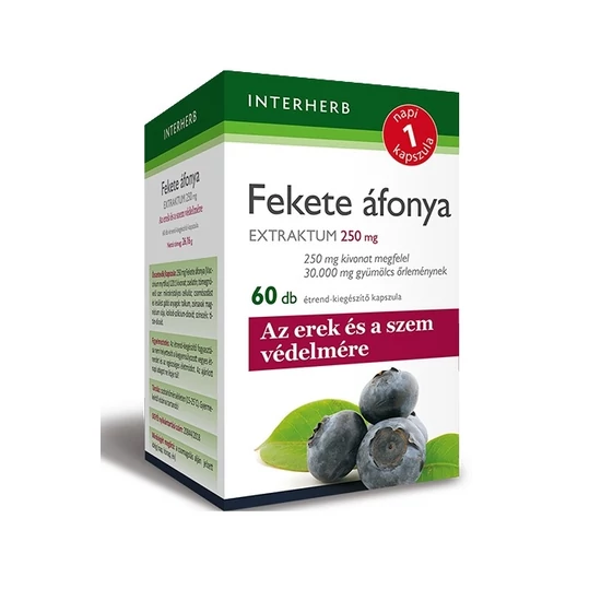 Interherb Napi1 Fekete Áfonya Extraktum 250 Mg Kapszula 60db