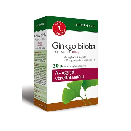 Interherb Napi 1 Ginkgo Biloba Extraktum Kapszula 30db