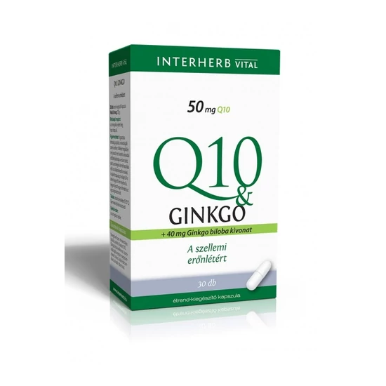 Interherb Q10&amp;Ginkgo Kapszula 30db