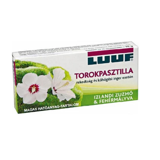 Luuf Torokpasztilla Izlandi Zuzmóval És Fehérmályvával 20db