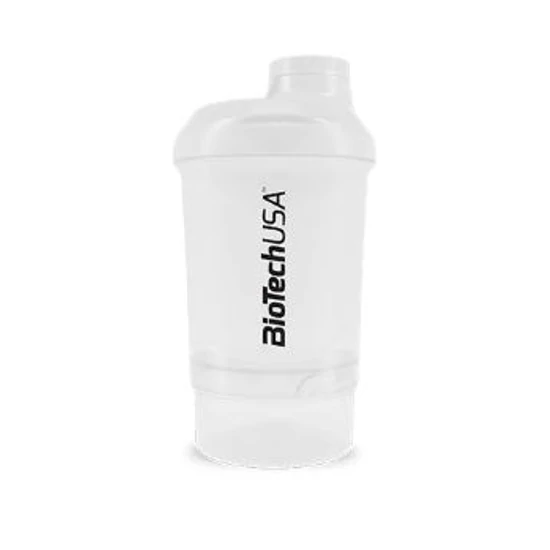 BioTech Keverőpalack Wave+ Nano 300ml (+150ml) átlátszó