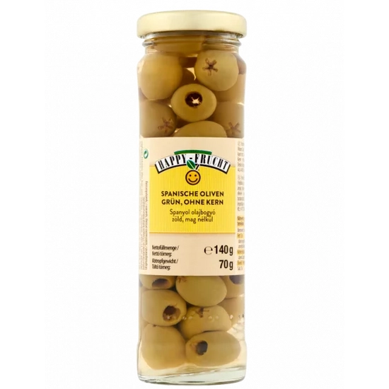 Happy Frucht spanyol olajbogyó zöld mandulával 140 g