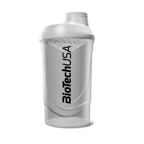 BioTech Keverőpalack Wave 600ml fekete-füst